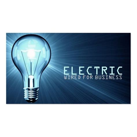 Electrician Electric Construction Business Card