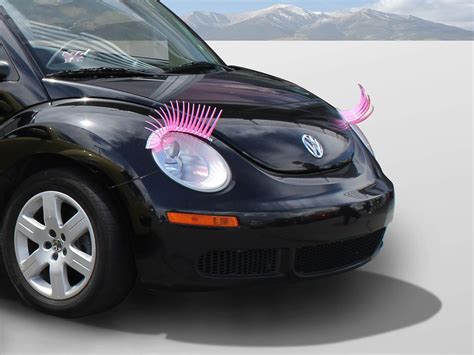 carlashes for new beetle 1998 present classic pink car headlight eyelashes