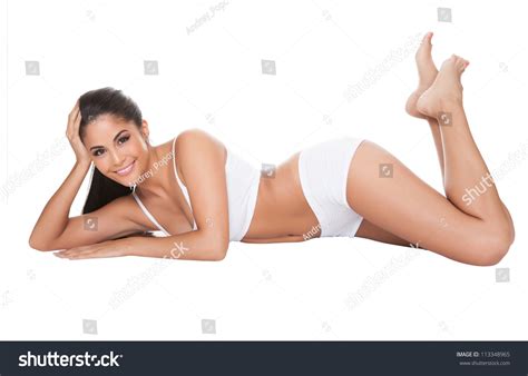 Beautiful Lady Lovely Smile Lying Her Stock Photo Edit Now 113348965