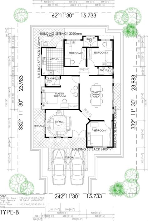 Reka Bentuk Pelan Lantai Rumah | Floor plans, House, Flooring