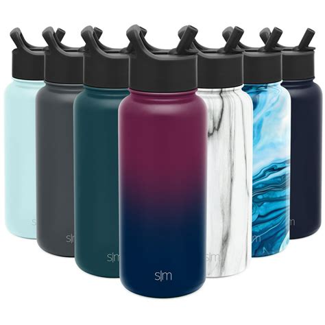 Simple Modern Insulated Water Bottle With Straw Lid 1 Liter Reusable