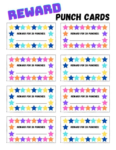 reward punch card template