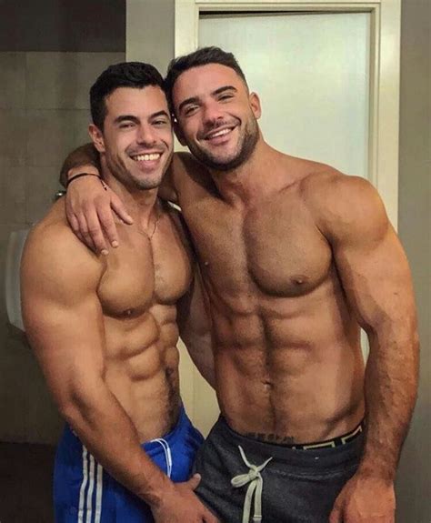 Handsome Gay Couple Poses For The Camera