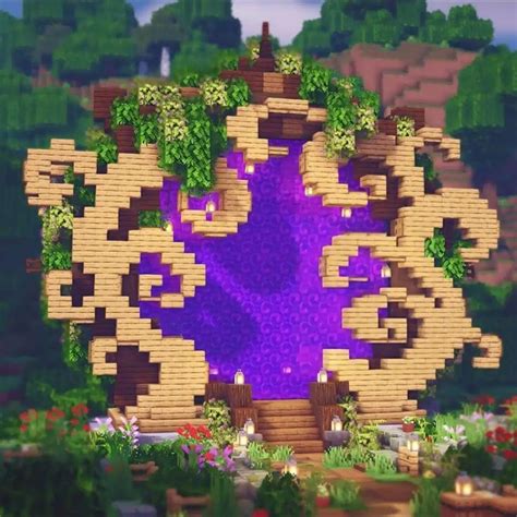 The Best Minecraft House Ideas Stunning Fantasy Nether Portal For