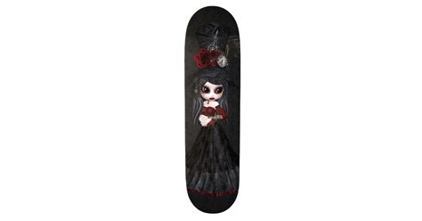 cute steampunk goth girl black skateboard zazzle