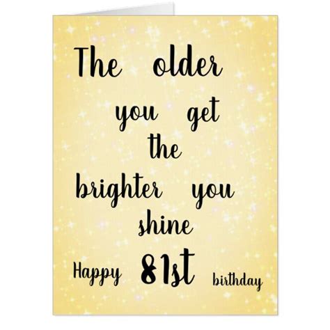 Stylish Happy 81st Birthday Card