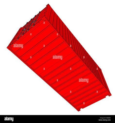 Shipping Container Isolated On White Stock Vector Image And Art Alamy