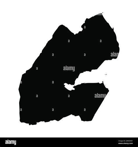 Vector Map Djibouti Country And Capital Isolated Vector Illustration Black On White