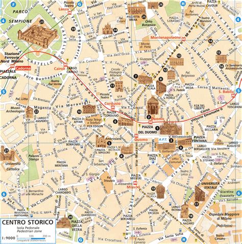 Carta Stradale Milano Milano Mappa Della Città Provincia