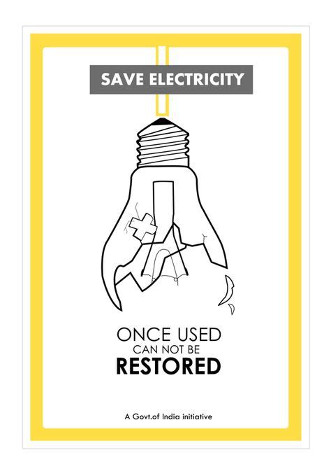 Save Electricity On Behance Save Energy Poster Save Electricity