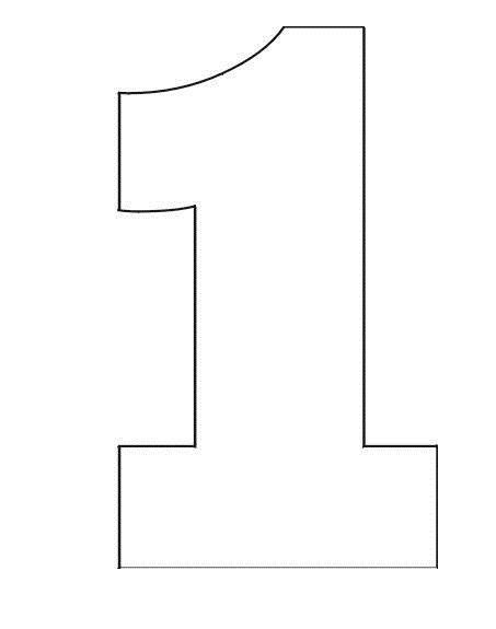 Coloring Pages Stencil of Number 1 | Birthday coloring pages, Number stencils, Apple coloring pages