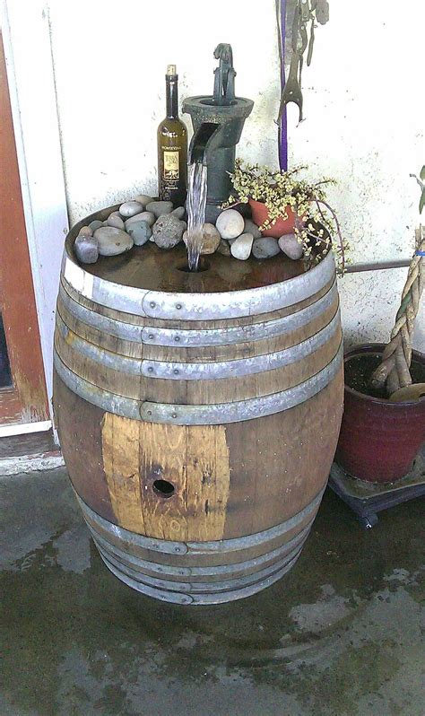 Pin by Jessica on HomeStyle | Barrel fountain, Wine barrel water
