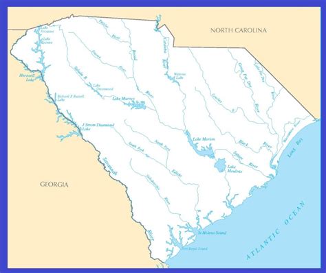 Map Of South Carolina Political County Geography
