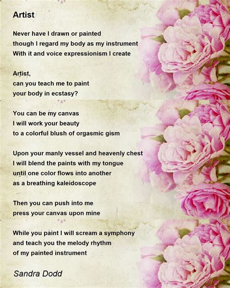 Artist Artist Poem By Sandra Dodd