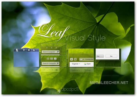 Download Clean And Elegant Leaf Visual Style For Windows 7