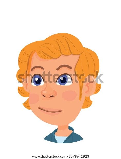 Kid Head Portrait Smiling Cartoon Boy Stock Vector Royalty Free