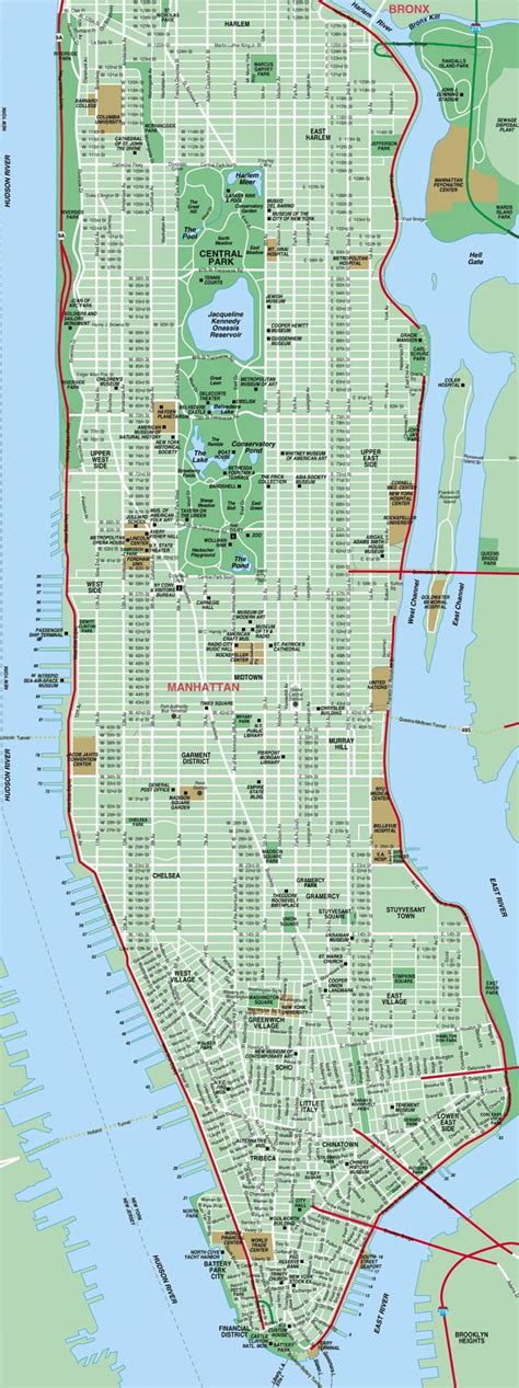 Printable Manhattan Map The Large Print New York City Subway Map Is
