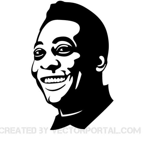 Vector portrait of the legendary Brazilian football player ...