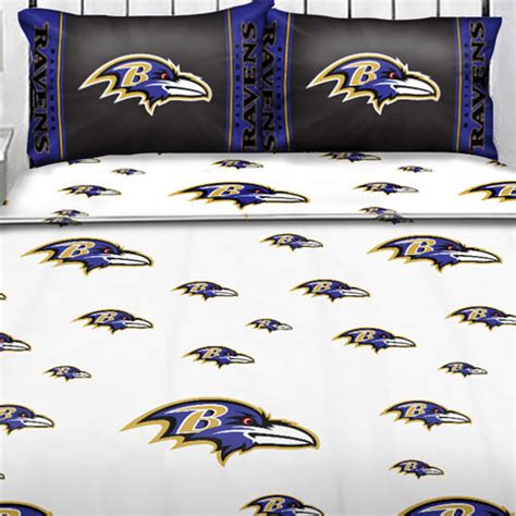 The official ravens pro shop on nfl shop has all the authentic baltimore jerseys, hats, tees, apparel. NFL Baltimore Ravens Logo Football Full Bed Sheet Set ...