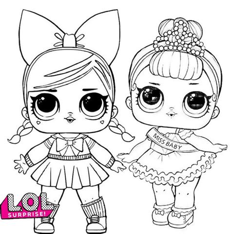 Surprise hairvibes doll darling coloring page. Sweet and Cute LOL Surprise Coloring Pages for Doll ...