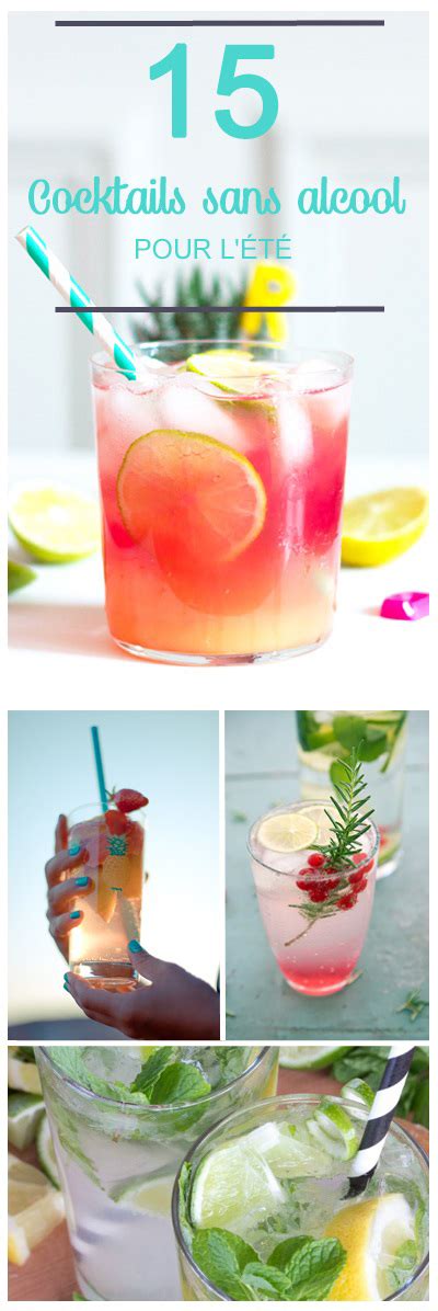 15 recettes faciles de cocktail sans alcool à faire vous même