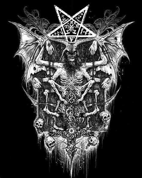 Pin Van Satanism Op Satanic Art Metalen Kunstwerk Kunst Ideeën Horror Kunst