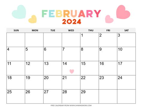Printable February 2024 Calendar With Holidays Free Download Adore