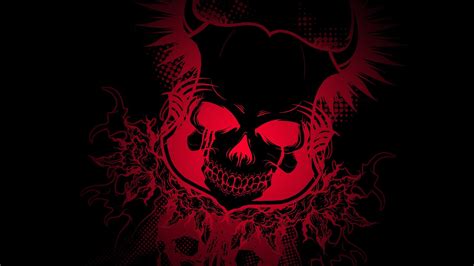 Skull Colorful Gradient Black Dark Devil Wallpapers Hd Desktop