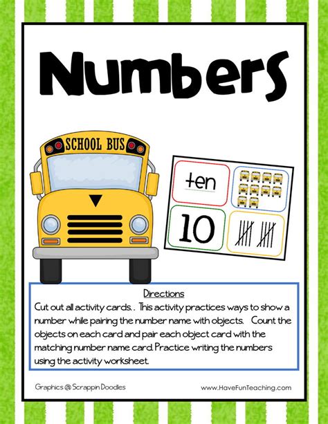 One To One Correspondence Counting Numbers Activity Have Fun Teaching