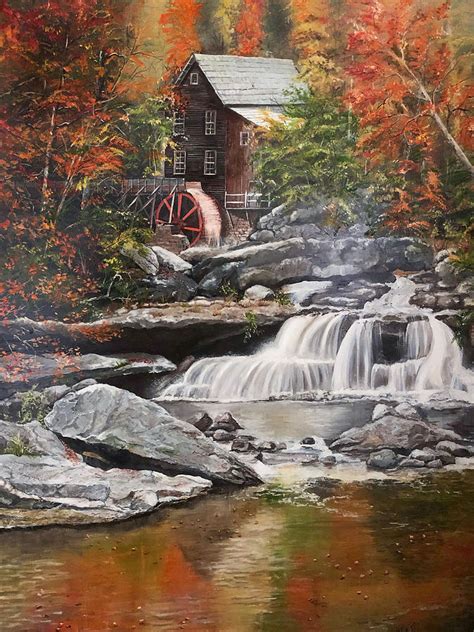 The Old Mill Painting By Wade Jenkins Fine Art America