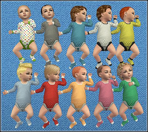 Dotted Onesies Moonlightdragon Sims Baby Sims 2 Adult Onesie