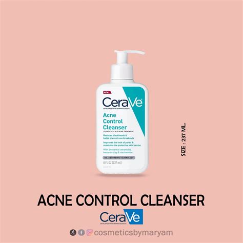 Cerave Acne Control Cleansern Cosmetics By Maryam