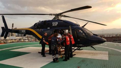 Ambulancia Aérea De La Ssc Traslada A Menor Que Sufrió Quemaduras En