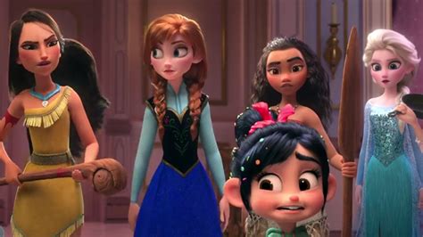 Vanellope Meets A Group Of Startled Disney Princesses In The New
