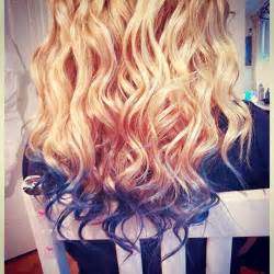Dyed Ends Blue Long Hair Styles Hair Hair Makeup