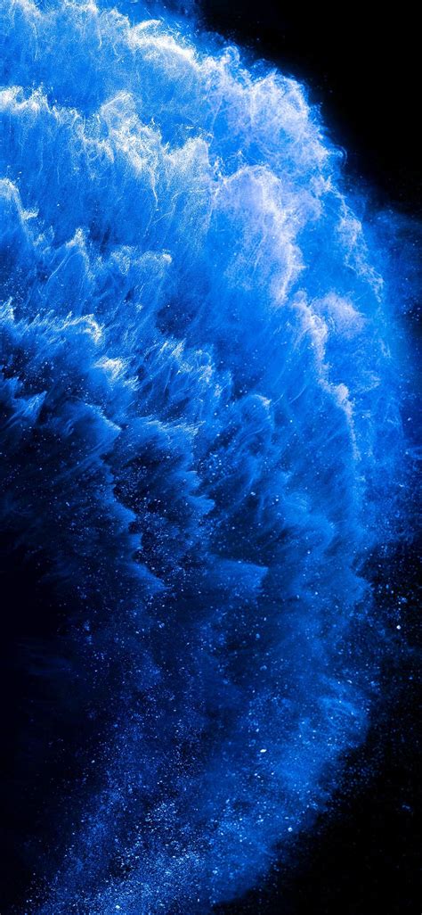 Blue Wallpaper Iphone 1125x2436 Night Moon Sea Sky Blue 4k Iphone Xs