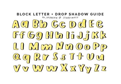 Studyquill “ Drop Shadow Guide For Block Letters Video Tutorial