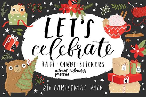Lets Celebrate Christmas Set ~ Illustrations ~ Creative Market