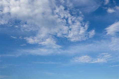 Beautiful White Clouds And Blue Sky Nature Background Stock Image