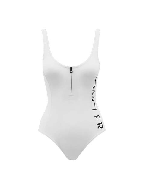 moncler one piece swimsuit with logo lyst canada