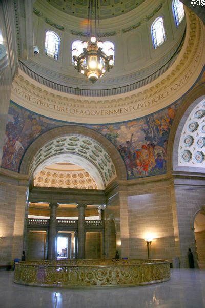 Rotunda Under Dome At Missouri State Capitol Jefferson City Mo