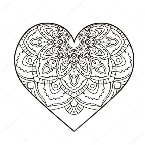 Mandalas De Corazones Para Colorear E Imprimir Páginas Para Colorear