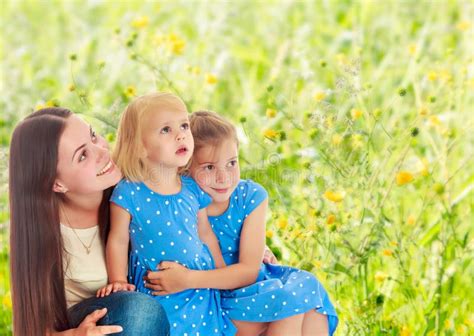 Mother With Two Daughters Stock Photo Image Of Child 78894366