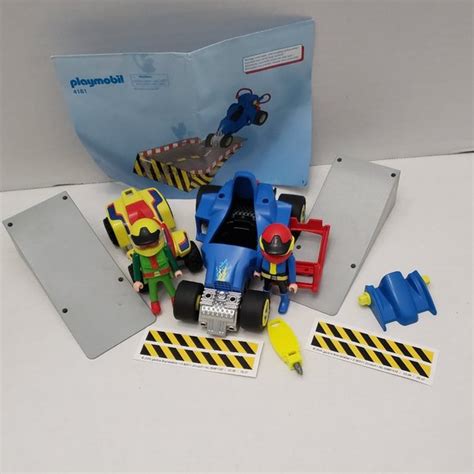Playmobil Toys Playmobil Lot Bundle Racing Cars Figure Ramp 481