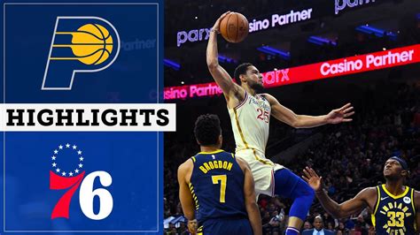 Sixers Vs Pacers November 30 2019 Highlights And Sound Nbc Sports Philadelphia Youtube