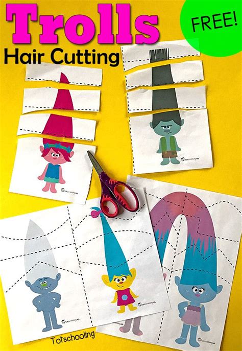 Close the template window after printing to return to this screen. Kindergarten Activities: FREE Trolls inspired cutting pack ...