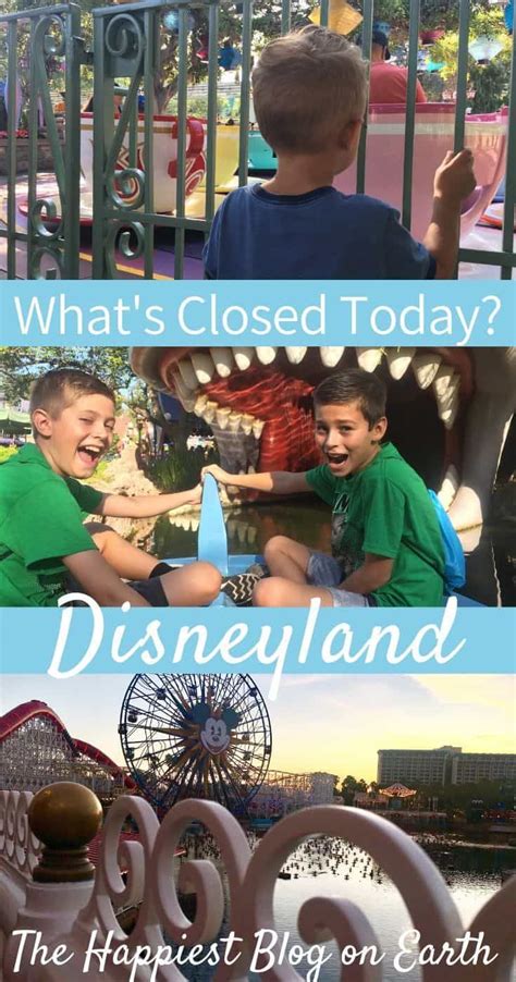 Whats Closed At Disneyland Today Disneyland Today Disneyland