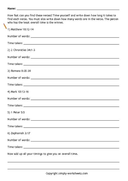 Bible Verses Lesson Plan For 4th 8th Grade Lesson Planet
