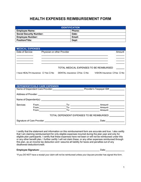 2023 Medical Expenses Claim Form Fillable Printable Pdf And Forms