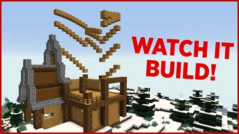 Self Building Command Block House Minecraft 115 Youtube